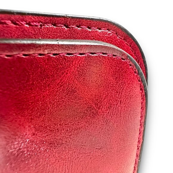 MenSense Burgandy Genuine Leather Wallet Card Slots ID Window NIP Versatile - Picture 9 of 11